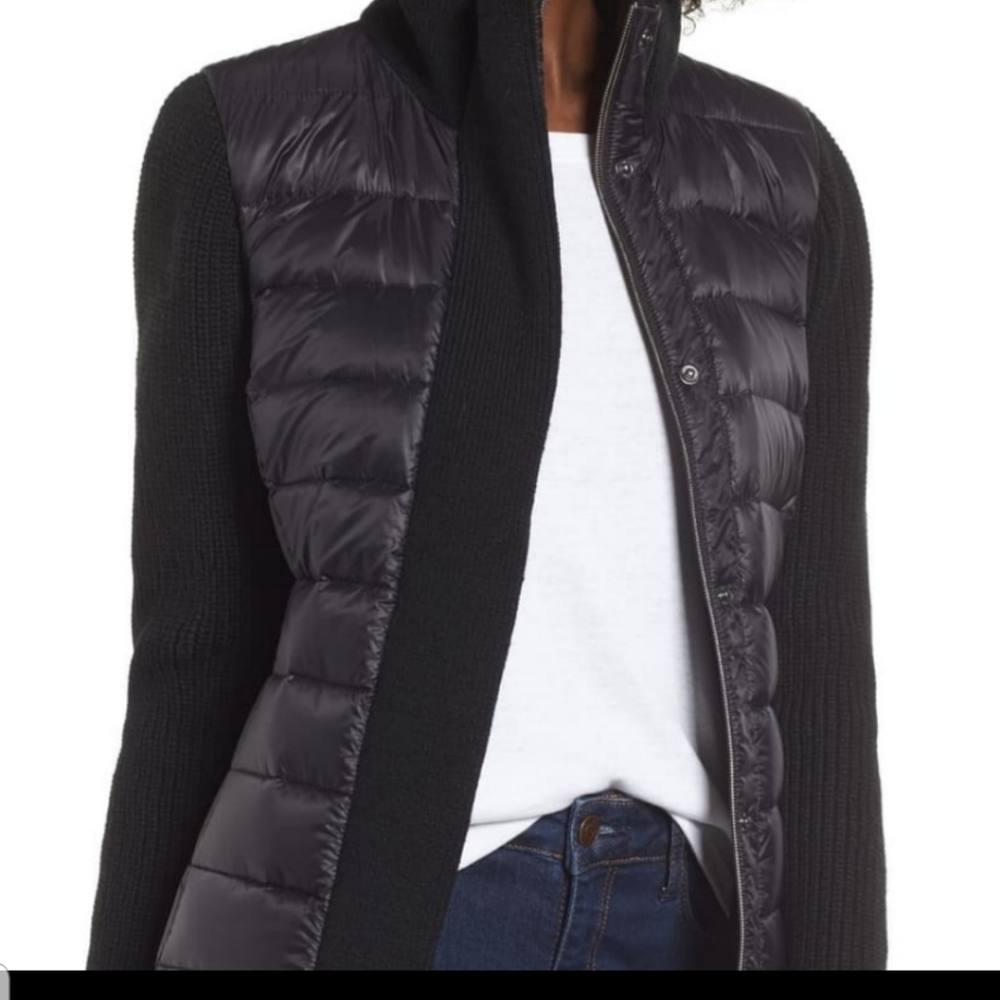 Andrew Marc NWT packable knit trim puffy jacket